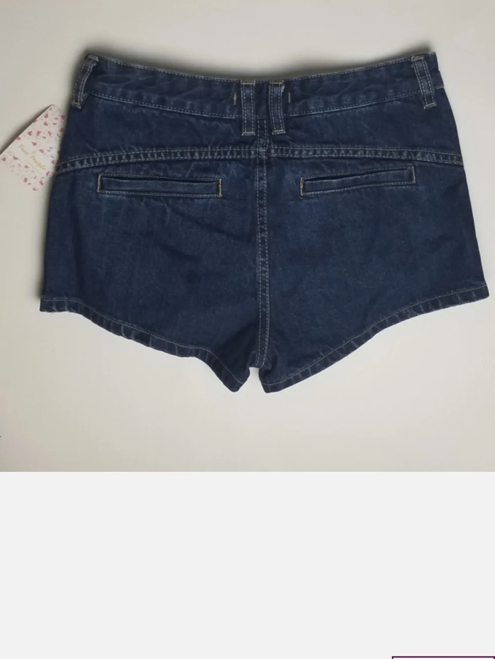 Free People Dark Denim Jeans with Contrast Stitching